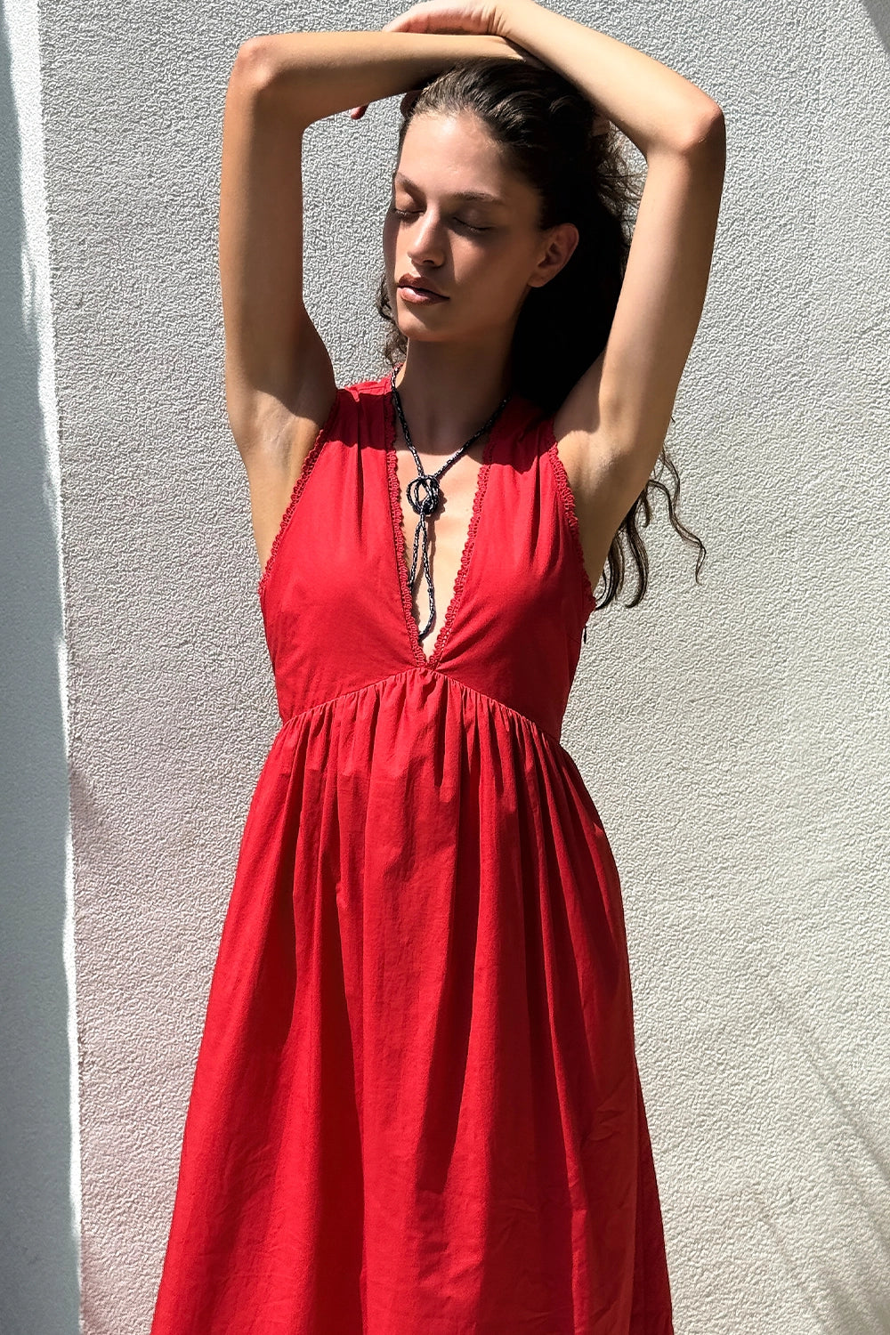 Jovita Midi Dress Red