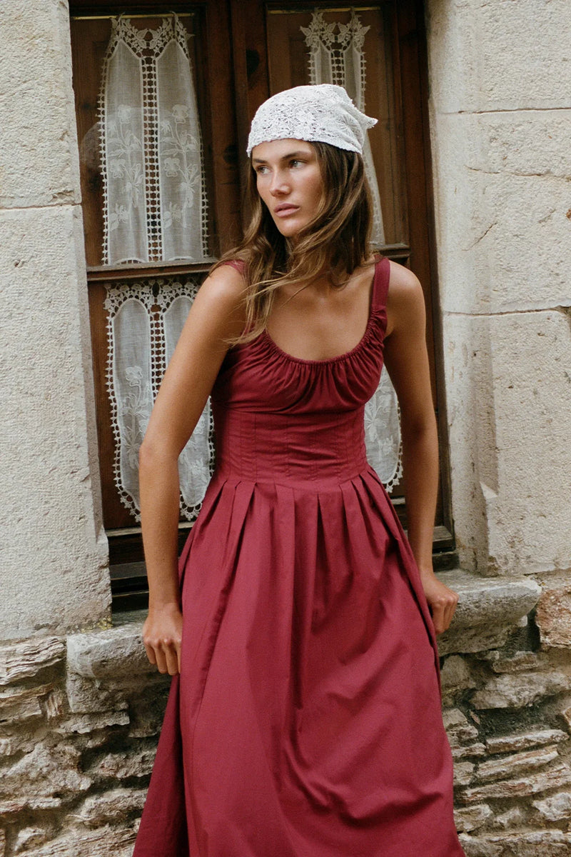 Rosalina Midi Dress Porto Red