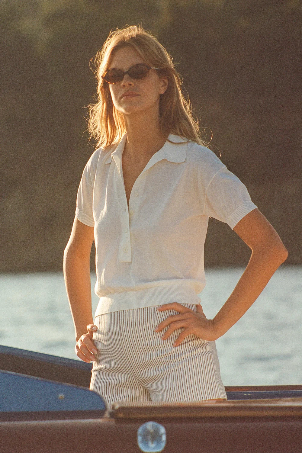 Sable Polo Shirt White - Final Sale