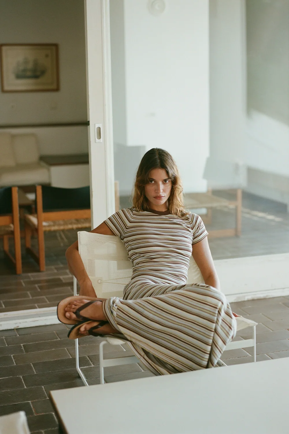 Leandra T-Shirt Canaria Stripe Carob