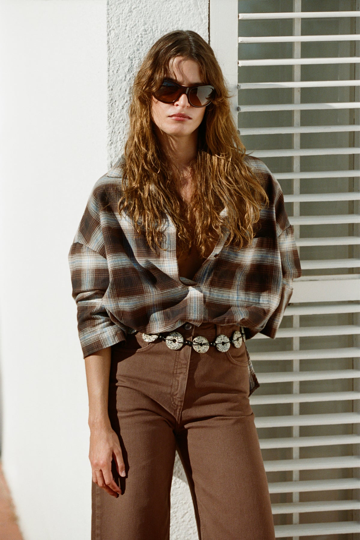 Clemente Shirt Cantilo Check Carob
