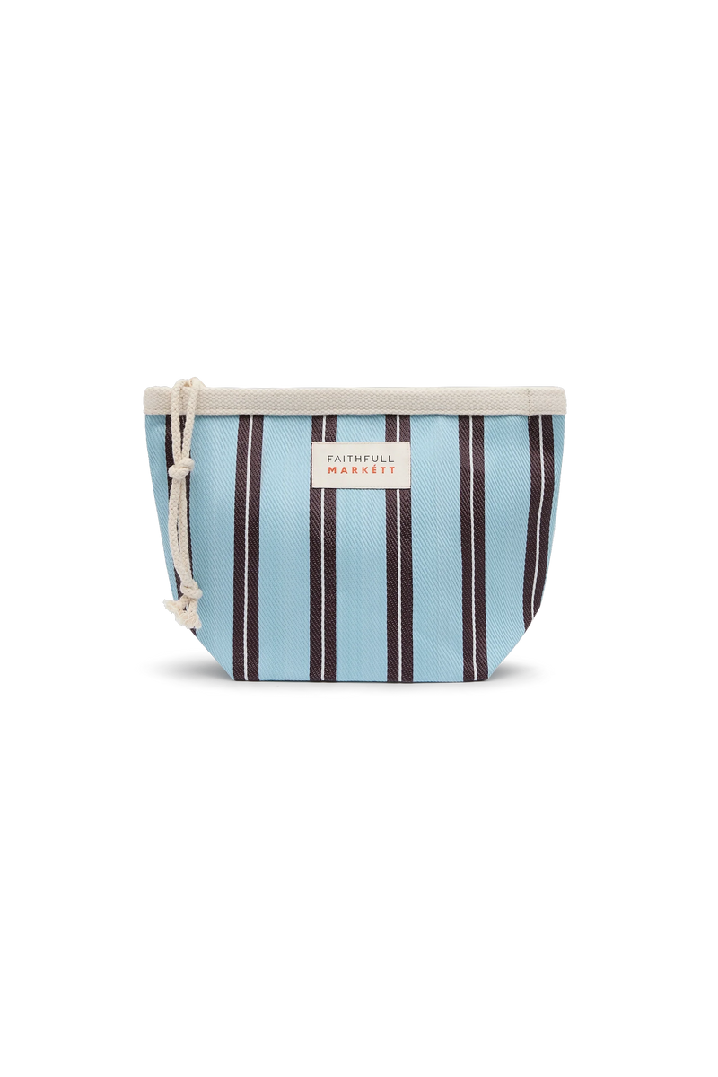 Markett Maxi Pouch Stripe Aqua Chocolate
