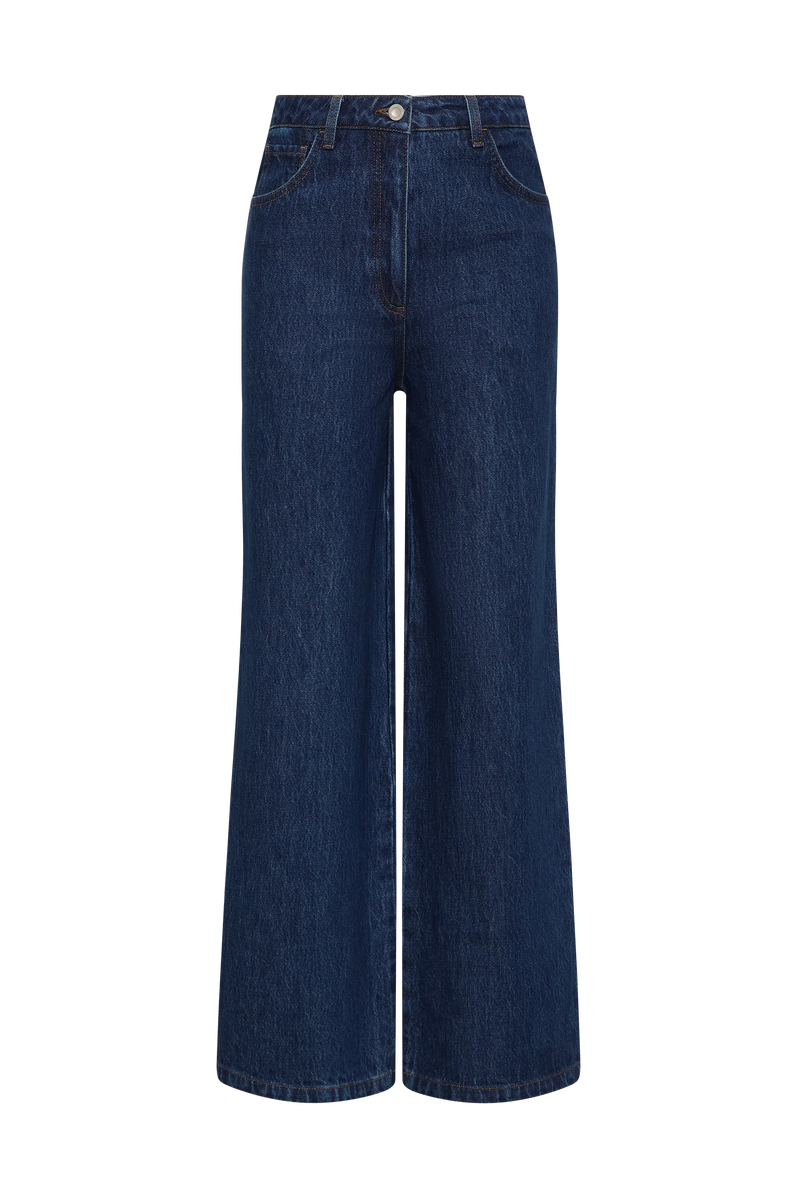 Quinta Wide Jean Dark Indigo