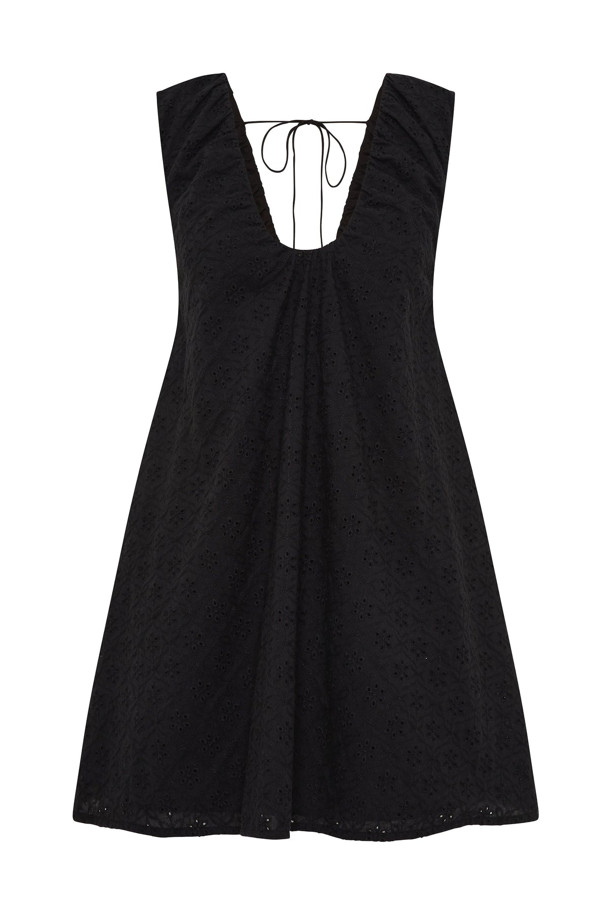 Juana Mini Dress Valentina Broderie Black - Final Sale