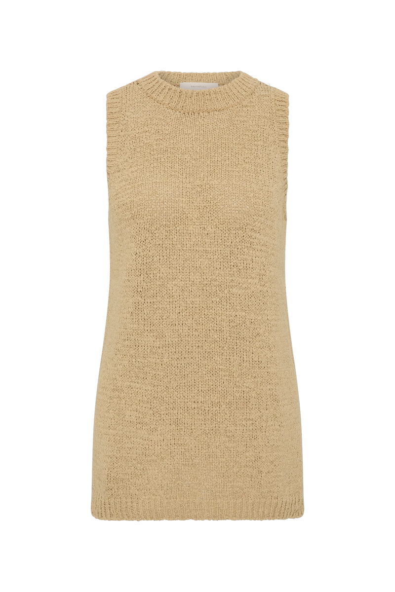 The Knit Vest Wheat
