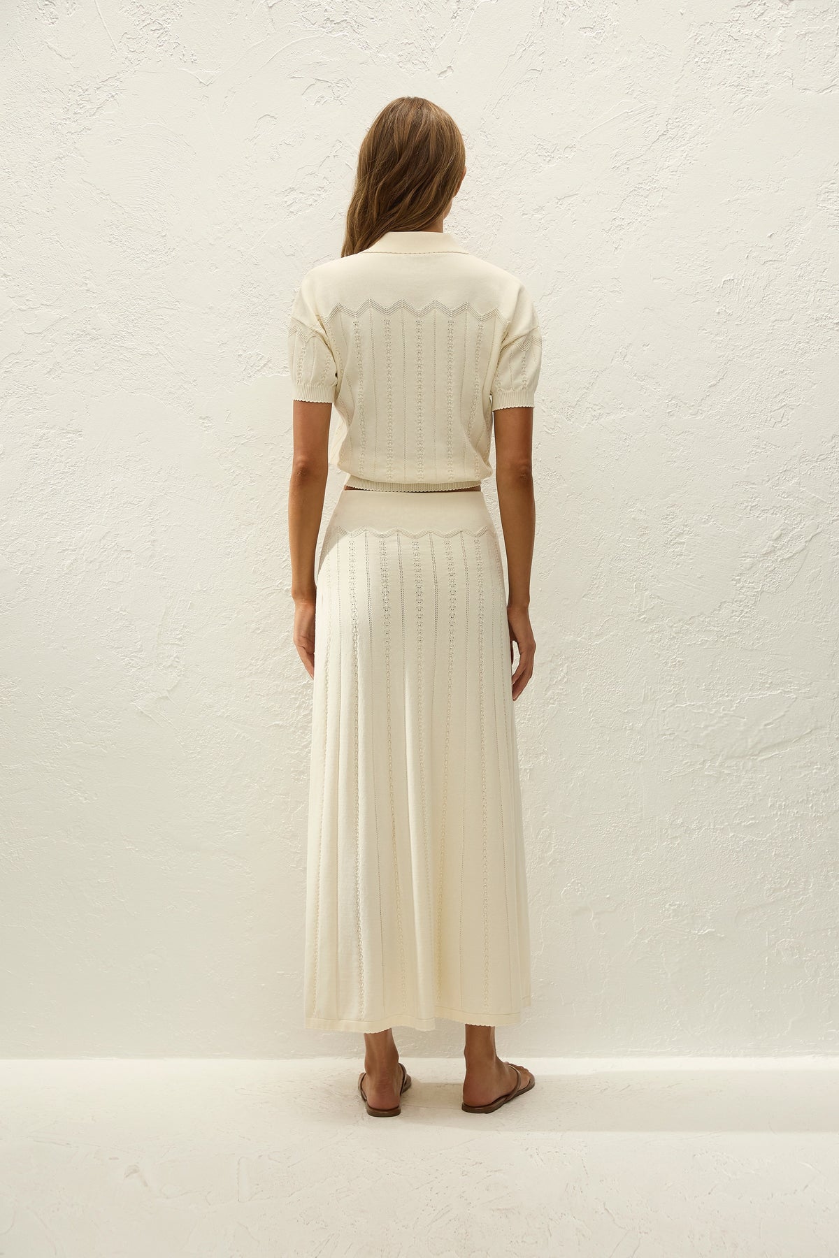 Acme Polo Shirt Maja Pointelle Vintage White