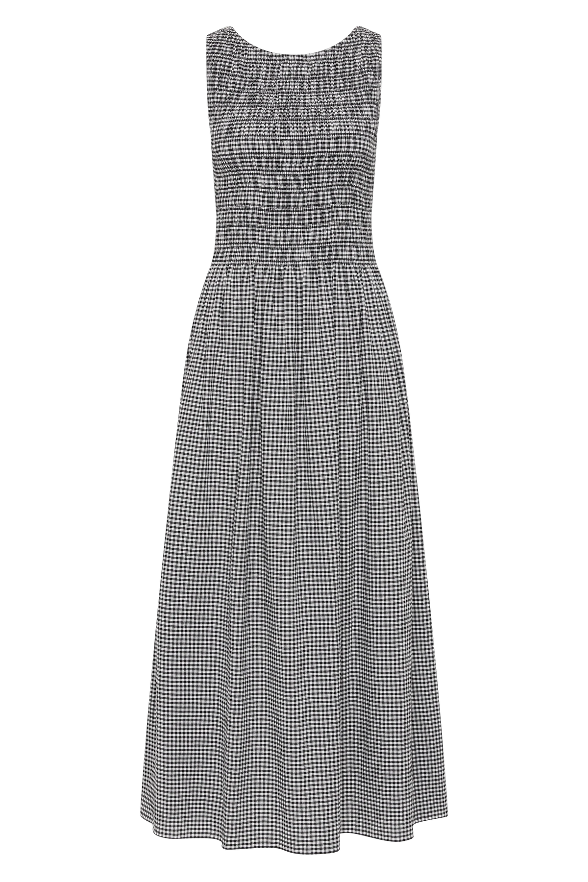 Carina Maxi Dress Cantinho Gingham Black
