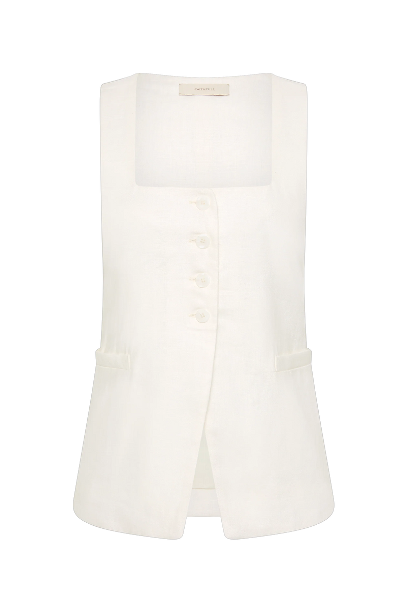 Jackie Vest White