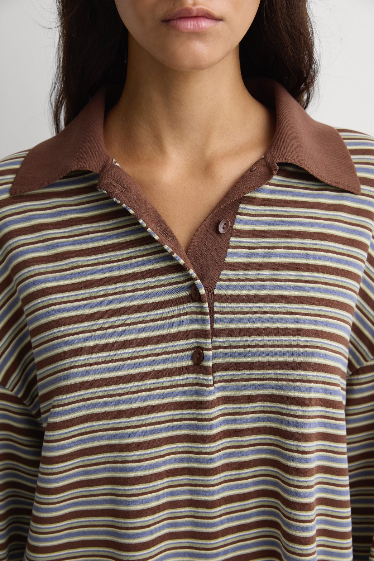 Ivana Polo Shirt La Palma Stripe Carob