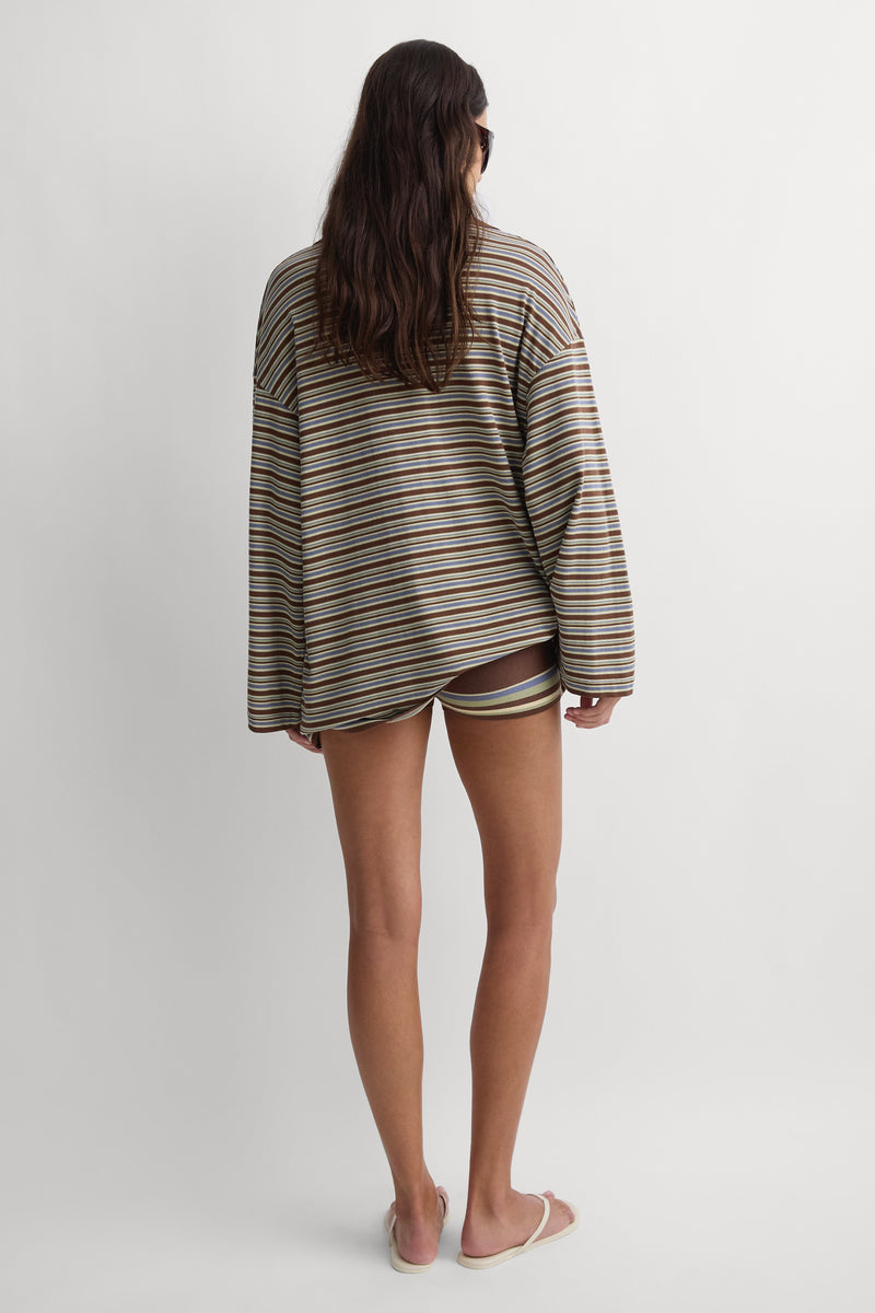 Playa Mini Short La Palma Stripe Carob