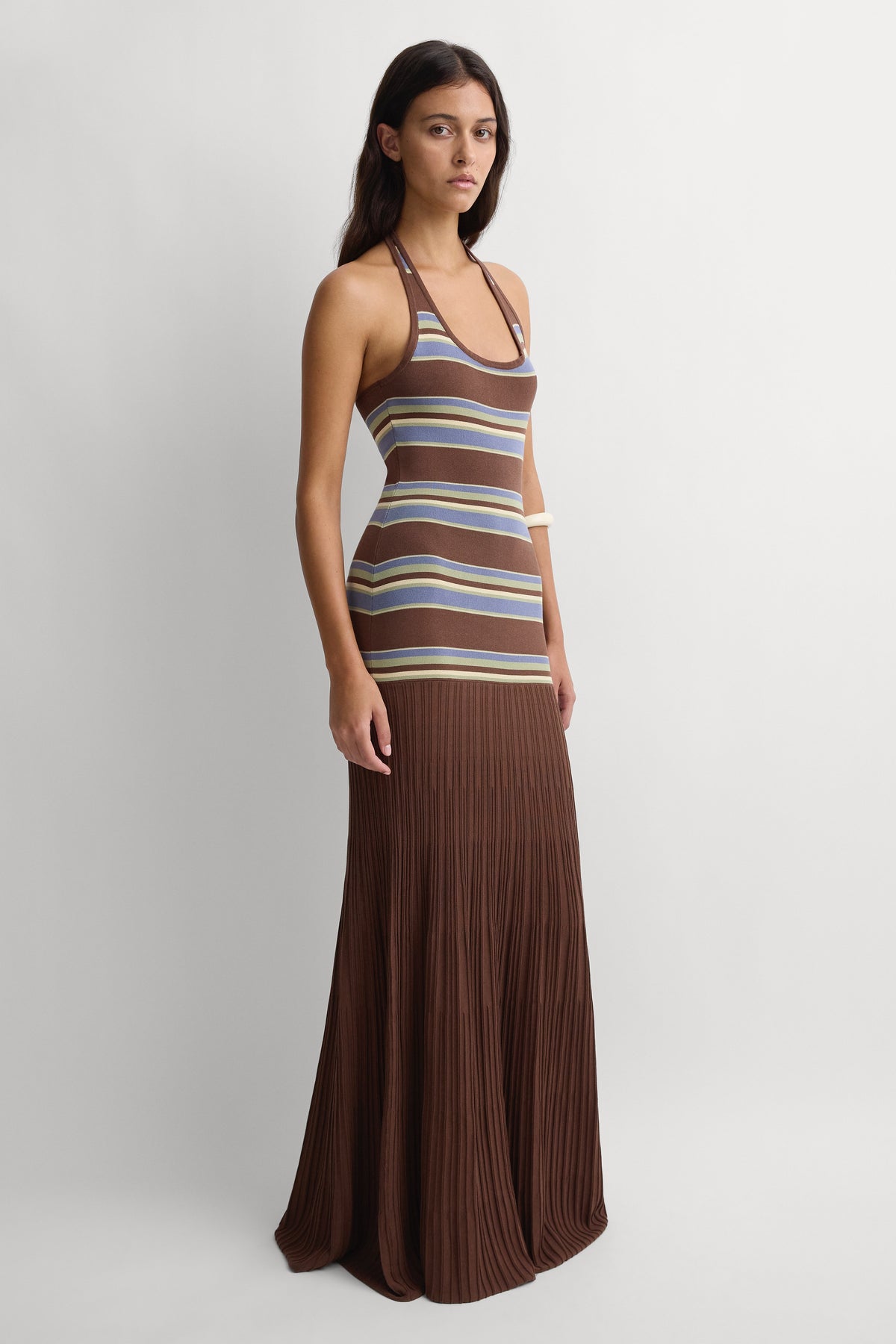Camile Maxi Dress La Palma Stripe Carob