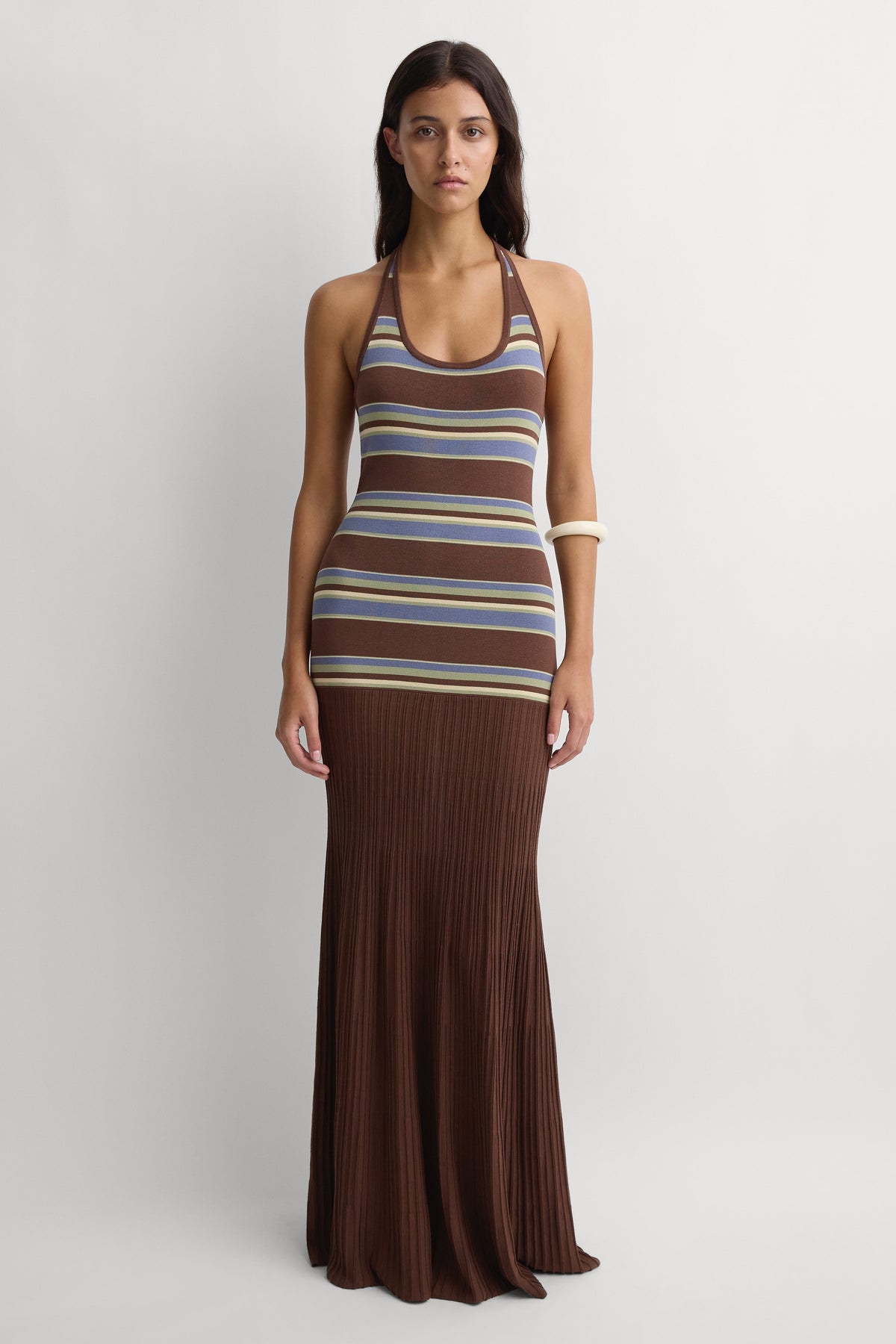 Camile Maxi Dress La Palma Stripe Carob