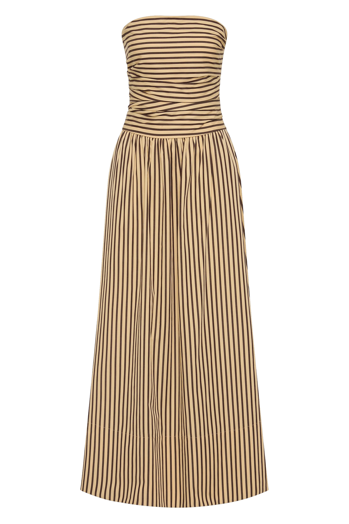 Vera Maxi Dress Carmen Stripe Sand Cedar