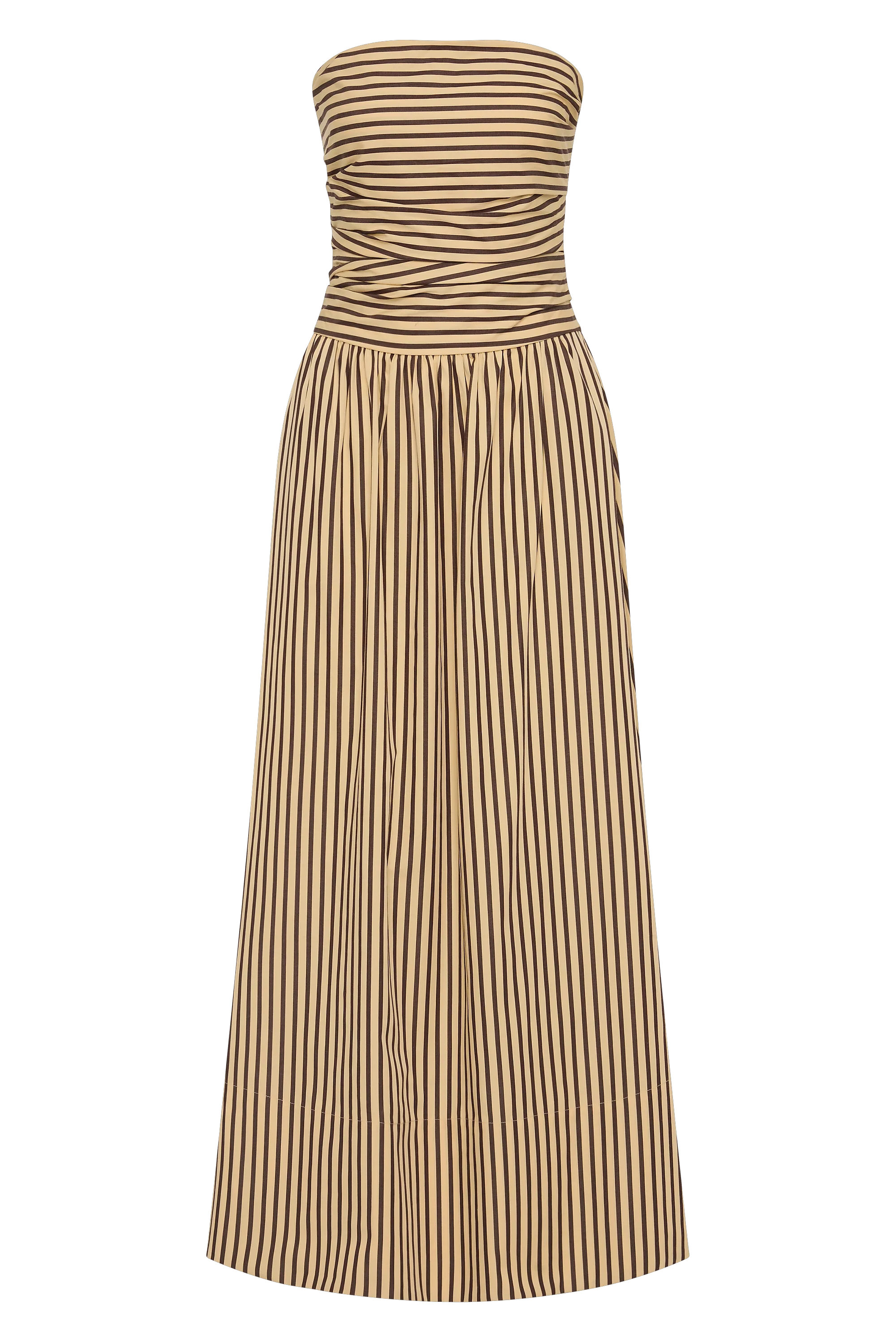 Vera Maxi Dress Carmen Stripe Sand Cedar