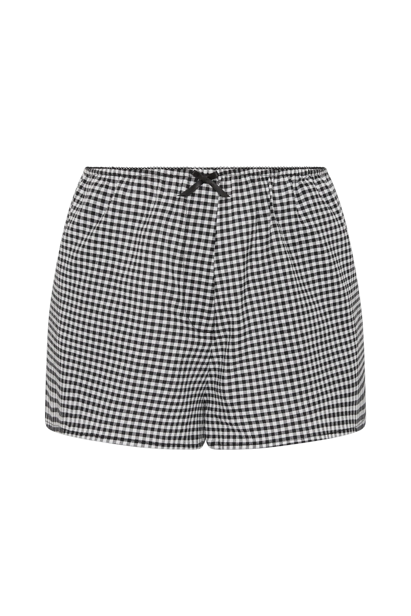 Leya Short Cantinho Gingham Black