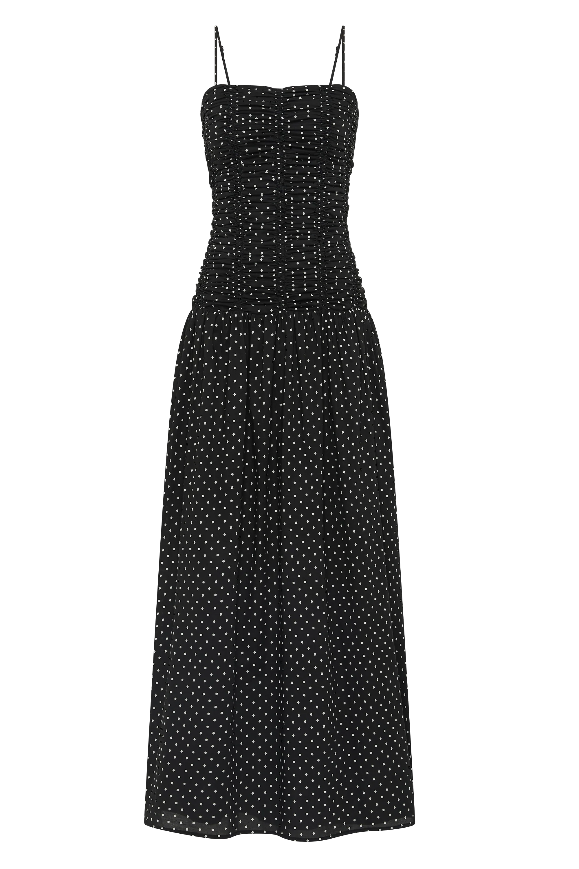 Mira Maxi Dress Lola Polka Dot Black Off White