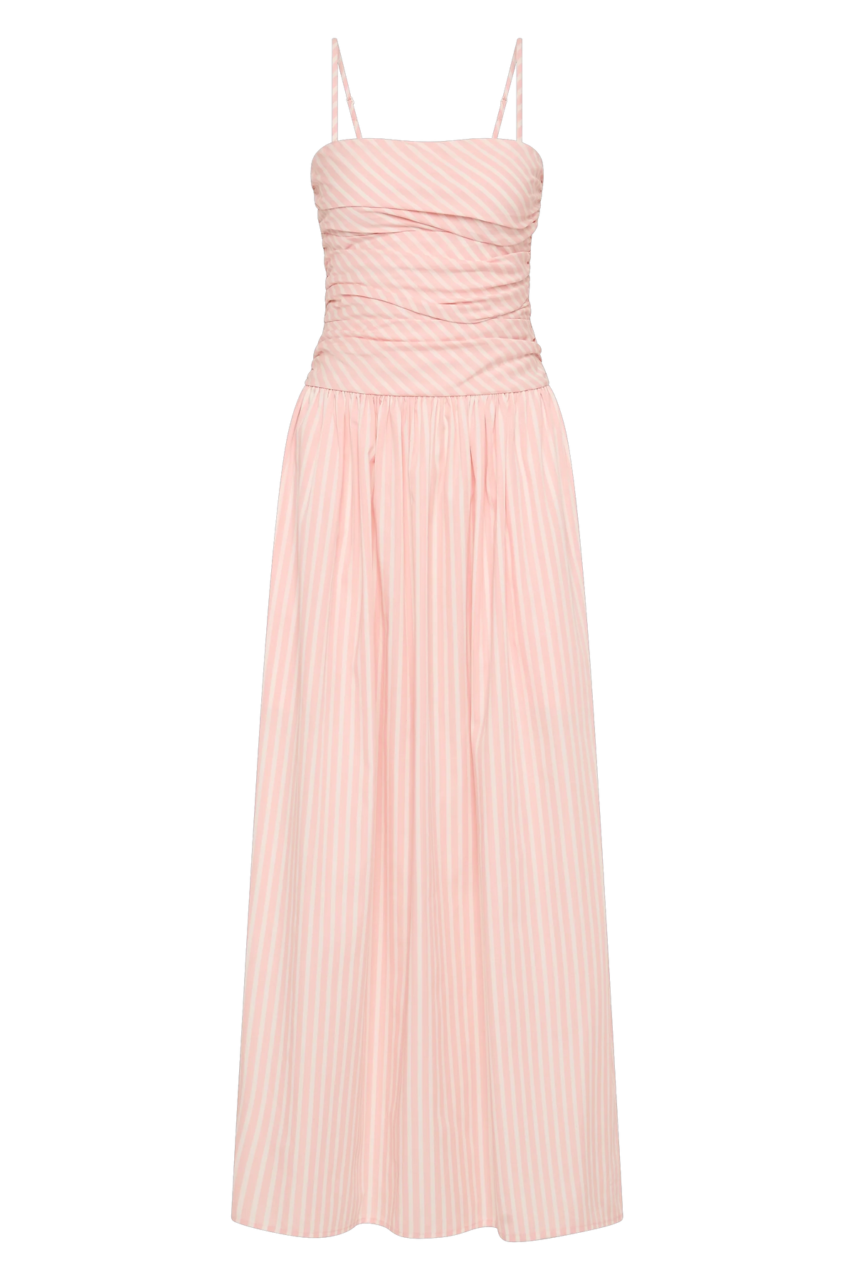 Portlligat Maxi Dress Carmen Stripe Peony White