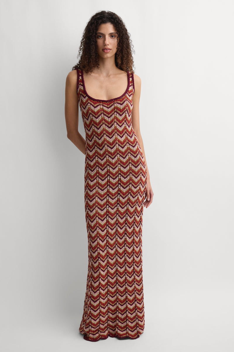 Malena Maxi Dress Blanca Stripe