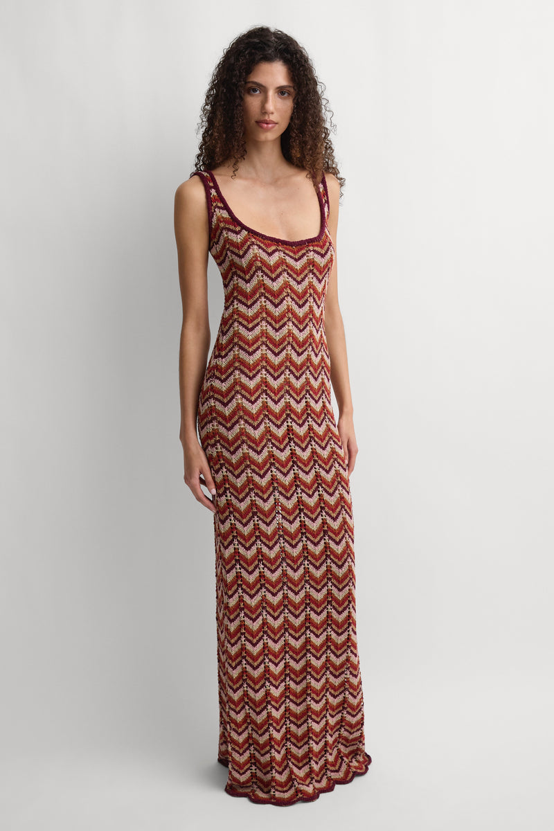 Malena Maxi Dress Blanca Stripe