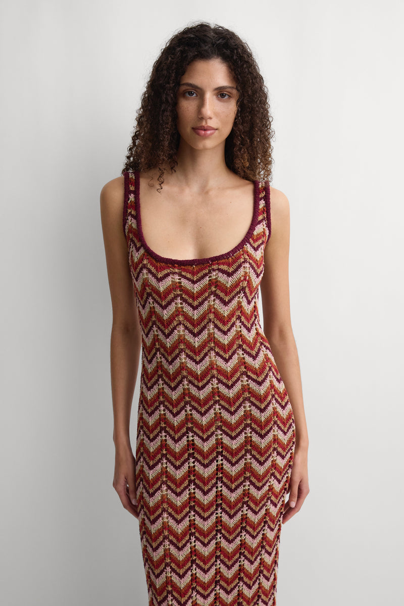 Malena Maxi Dress Blanca Stripe