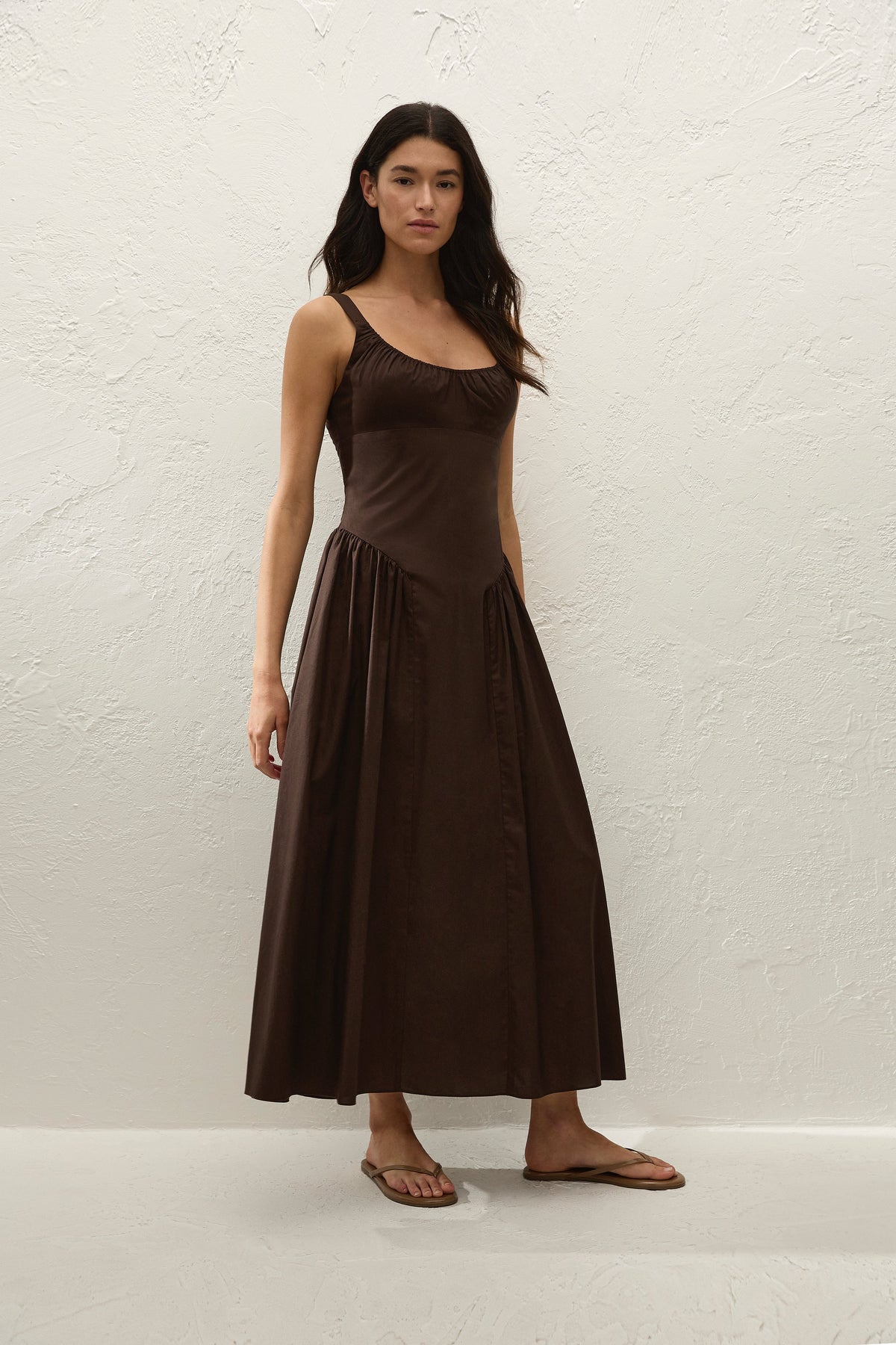 Marcella Midi Dress Espresso - Final Sale