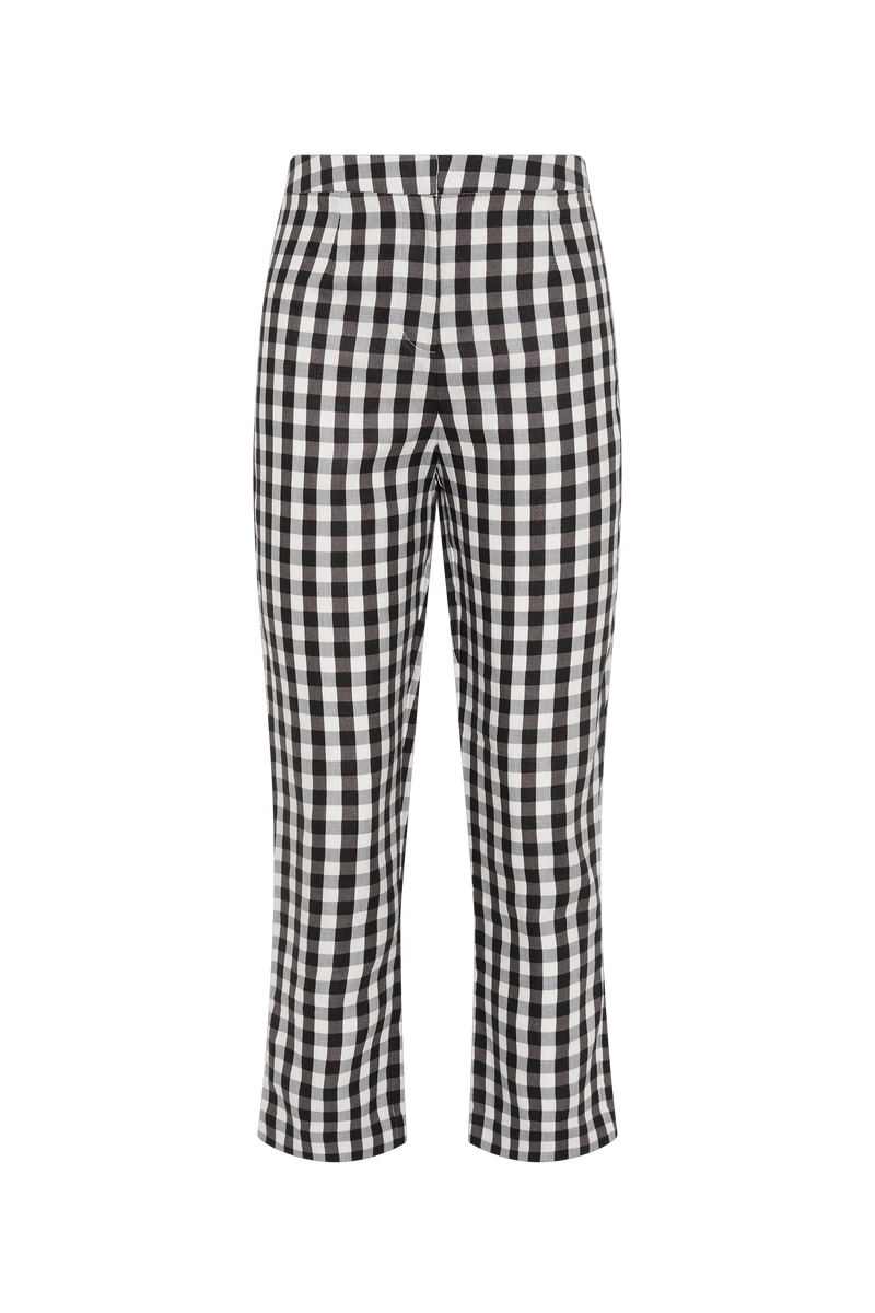 Iria Capri Pant Gingham Black
