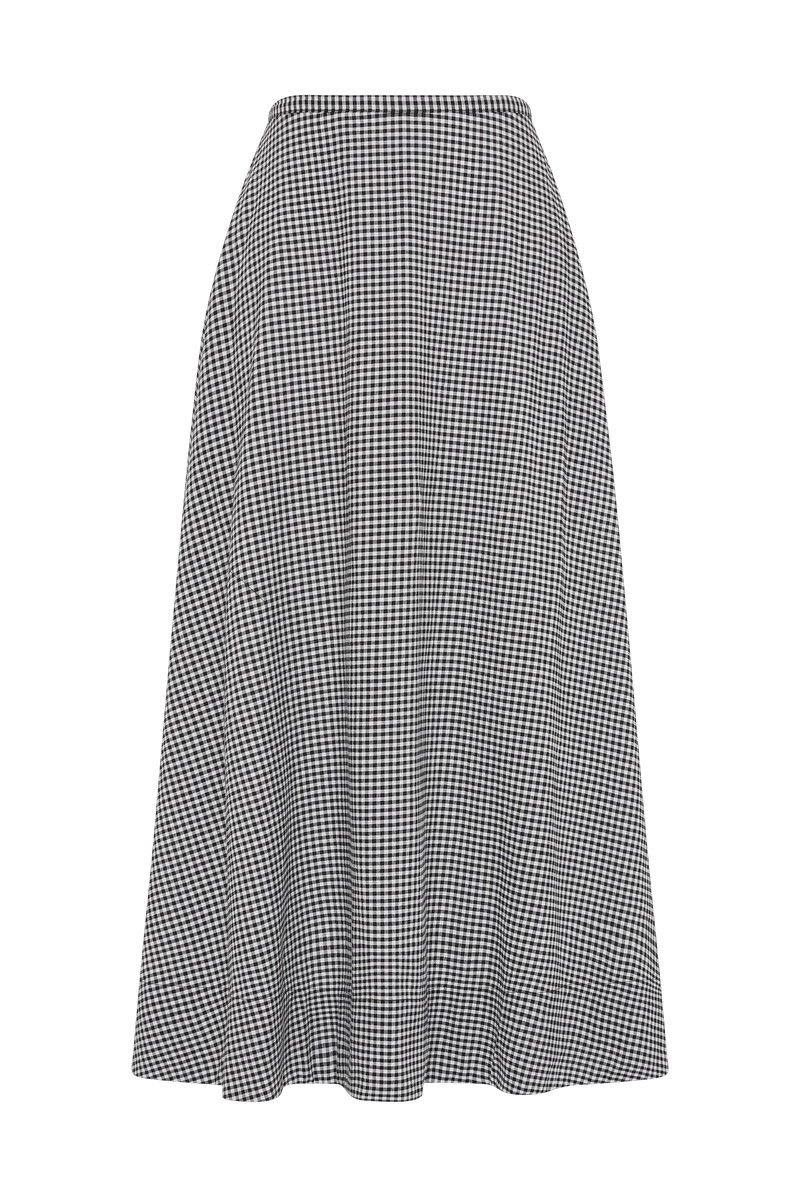 Leceia Skirt Cantinho Gingham Black