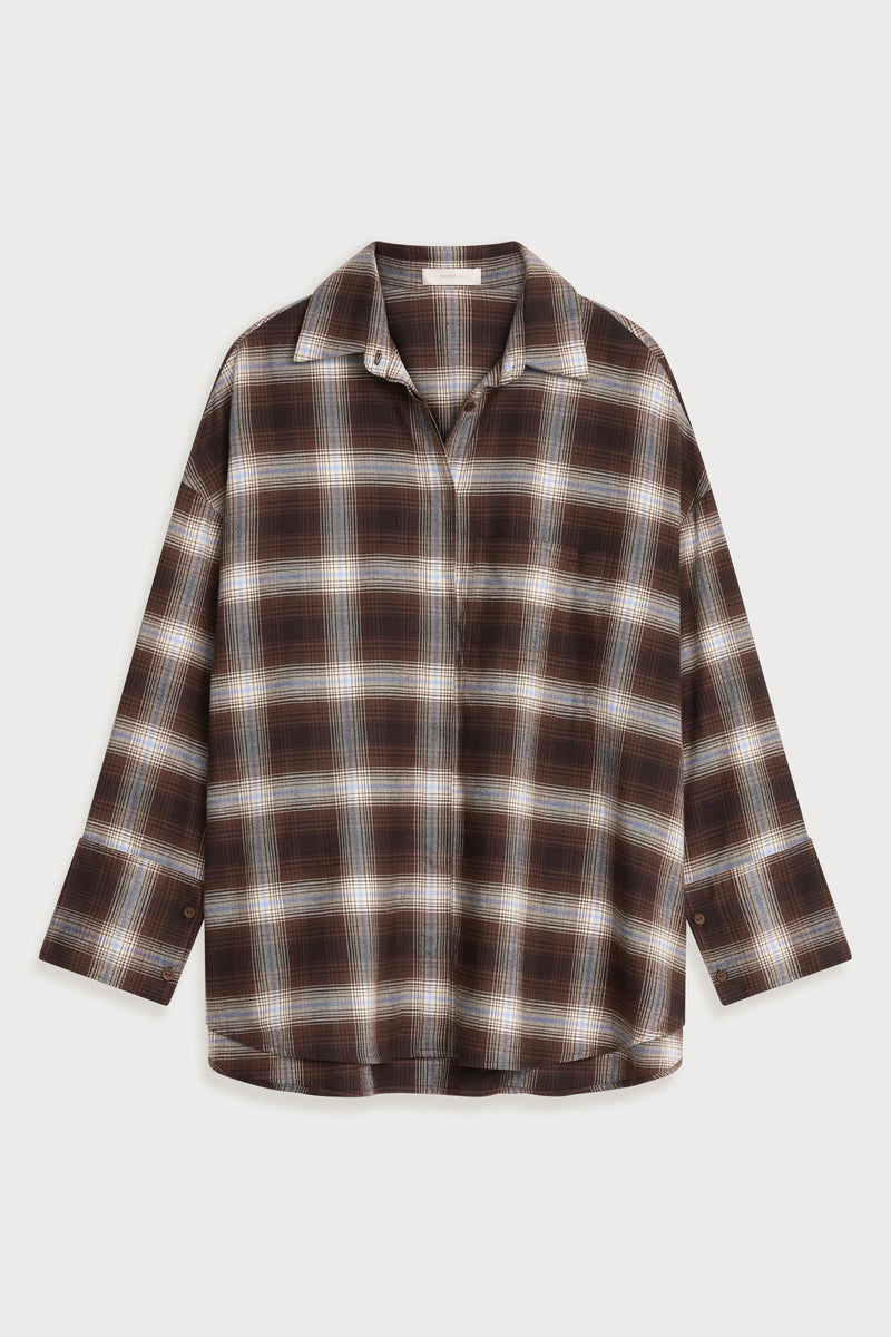 Clemente Shirt Cantilo Check Carob