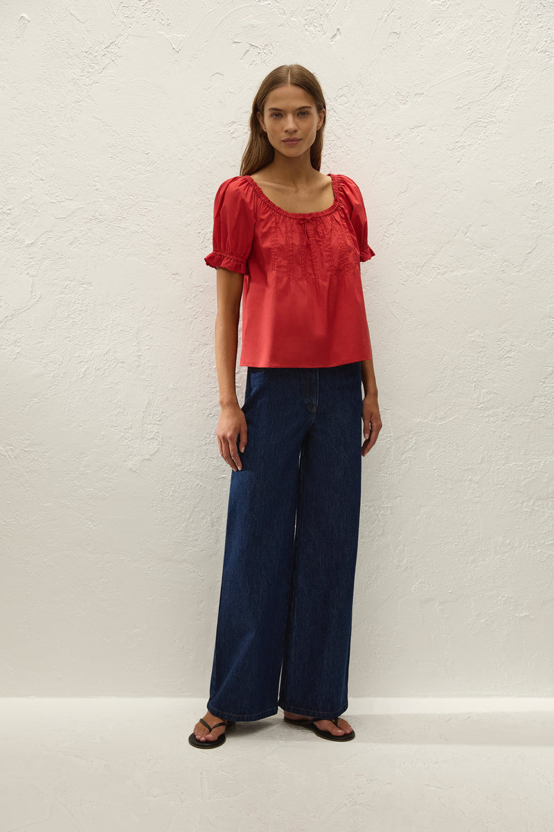 Quinta Wide Jean Dark Indigo