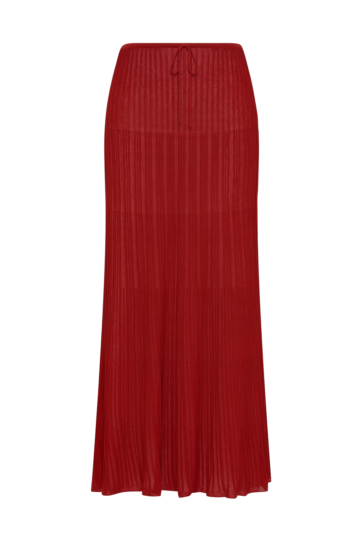 Citara Drawstring Midi Skirt Red Ochre