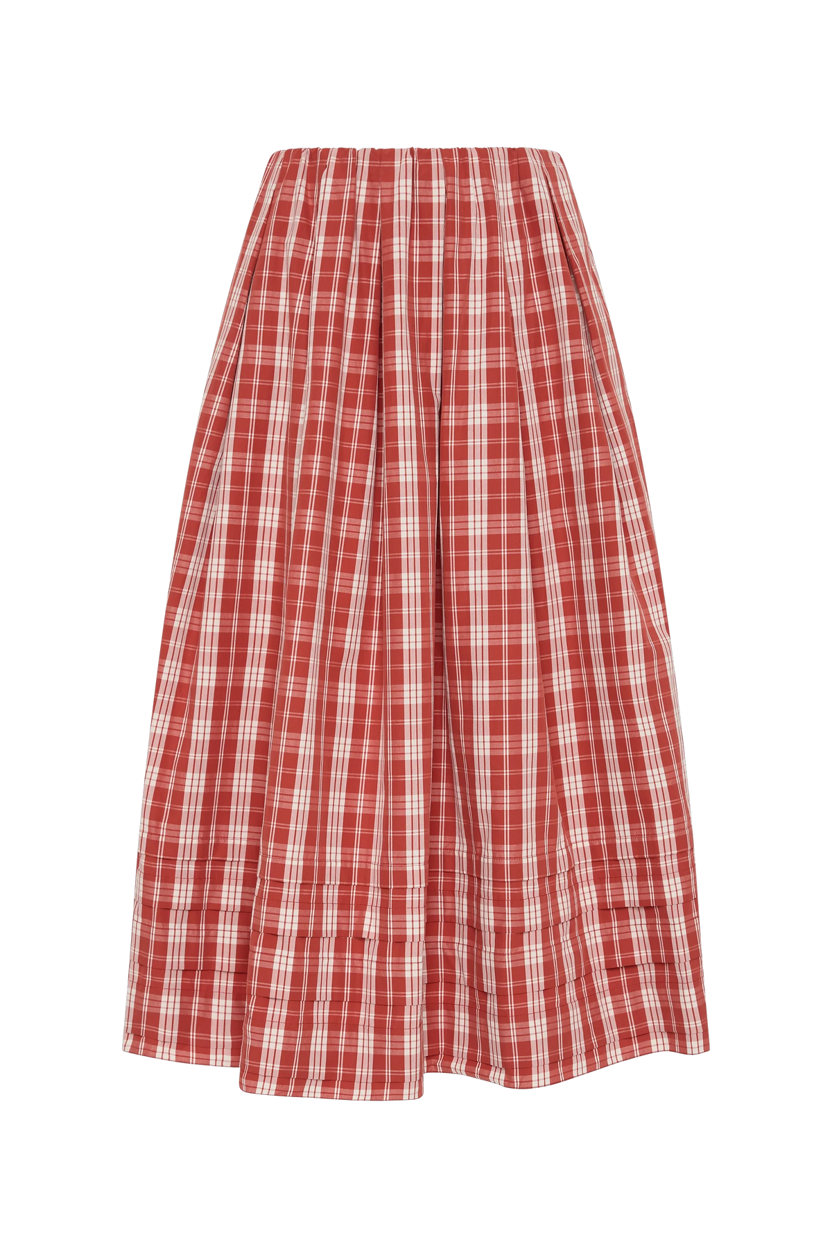 Cales Skirt Ines Check Terra Rosso