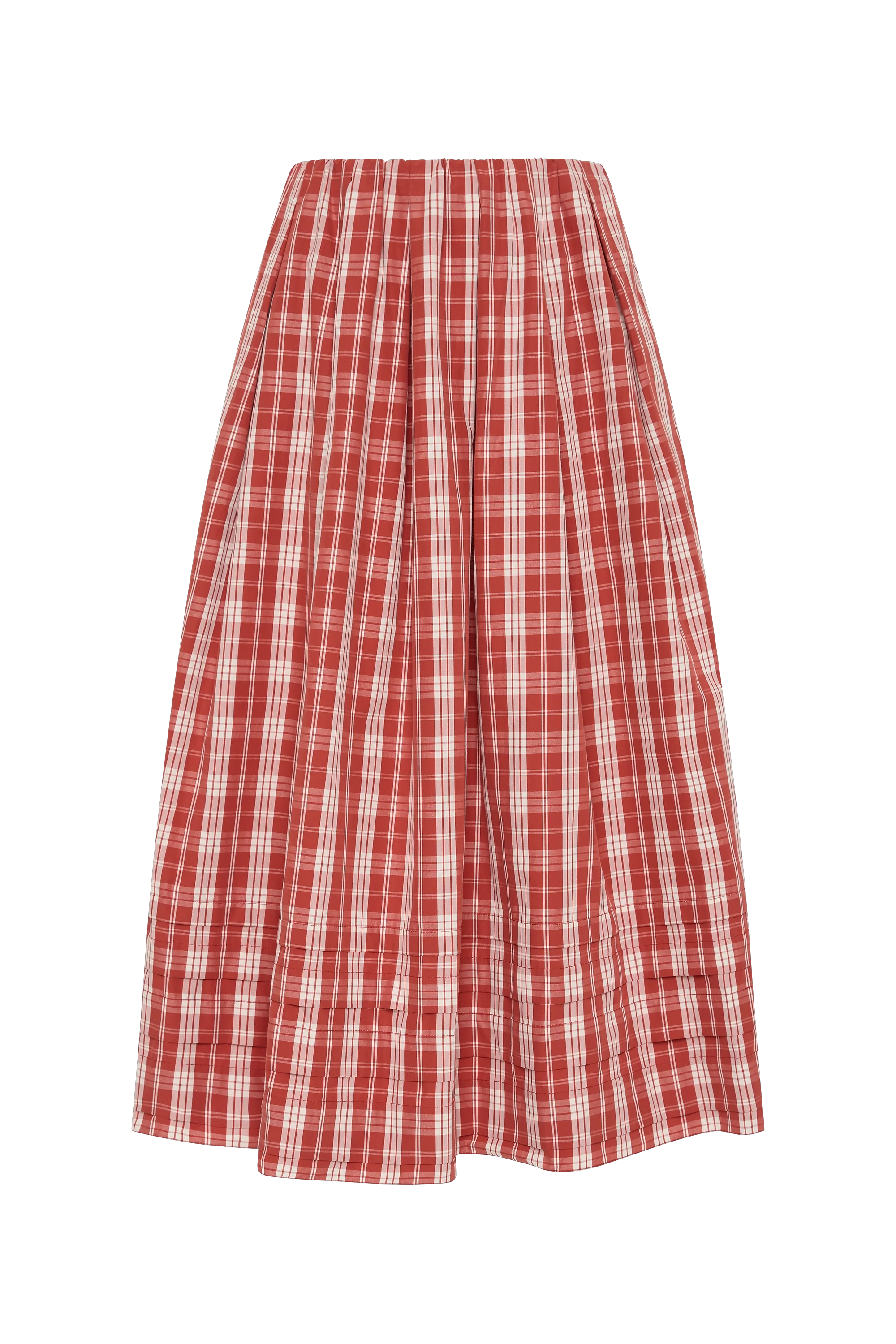 Cales Skirt Ines Check Terra Rosso