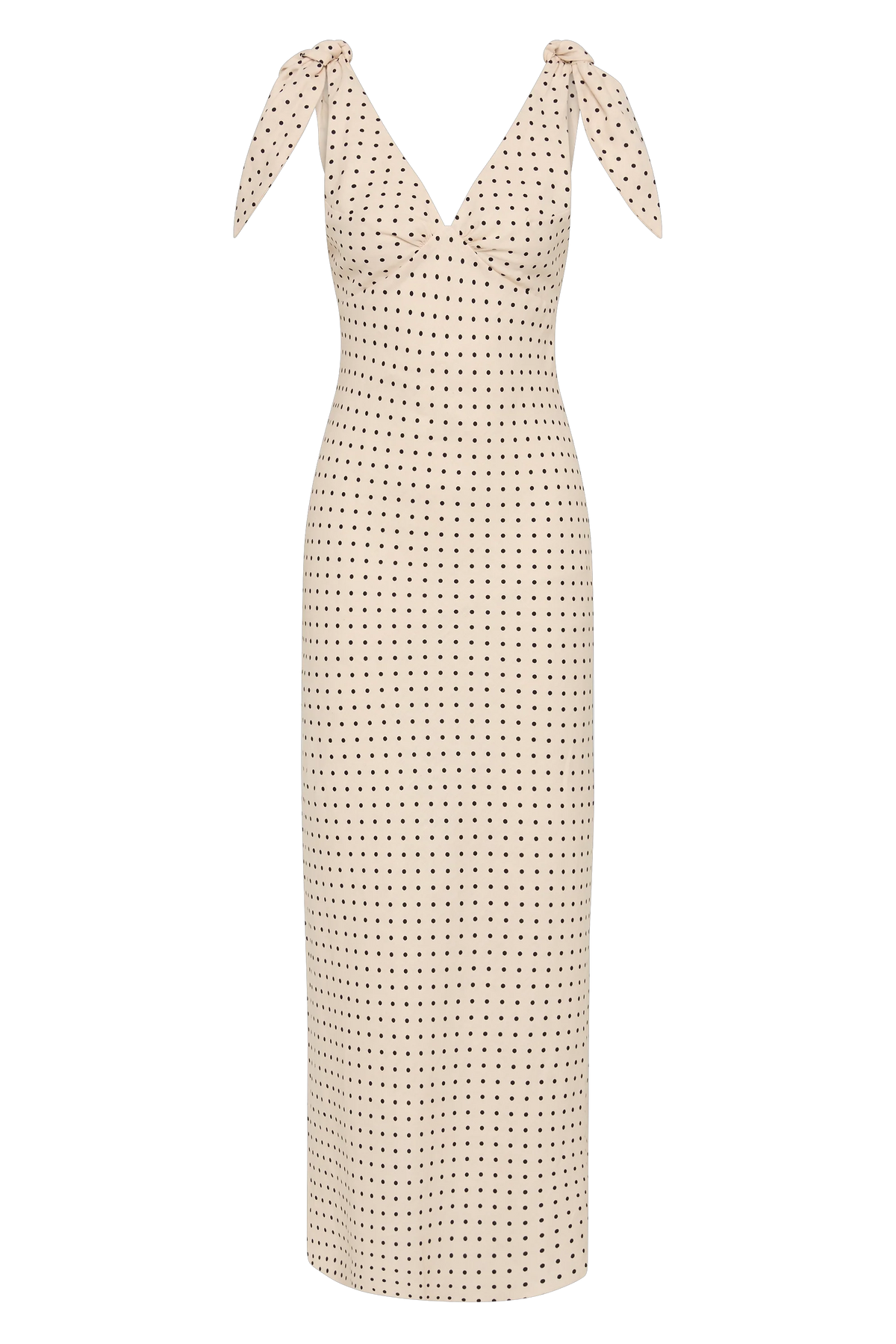 Solana Maxi Dress Lola Polka Dot Cream Black