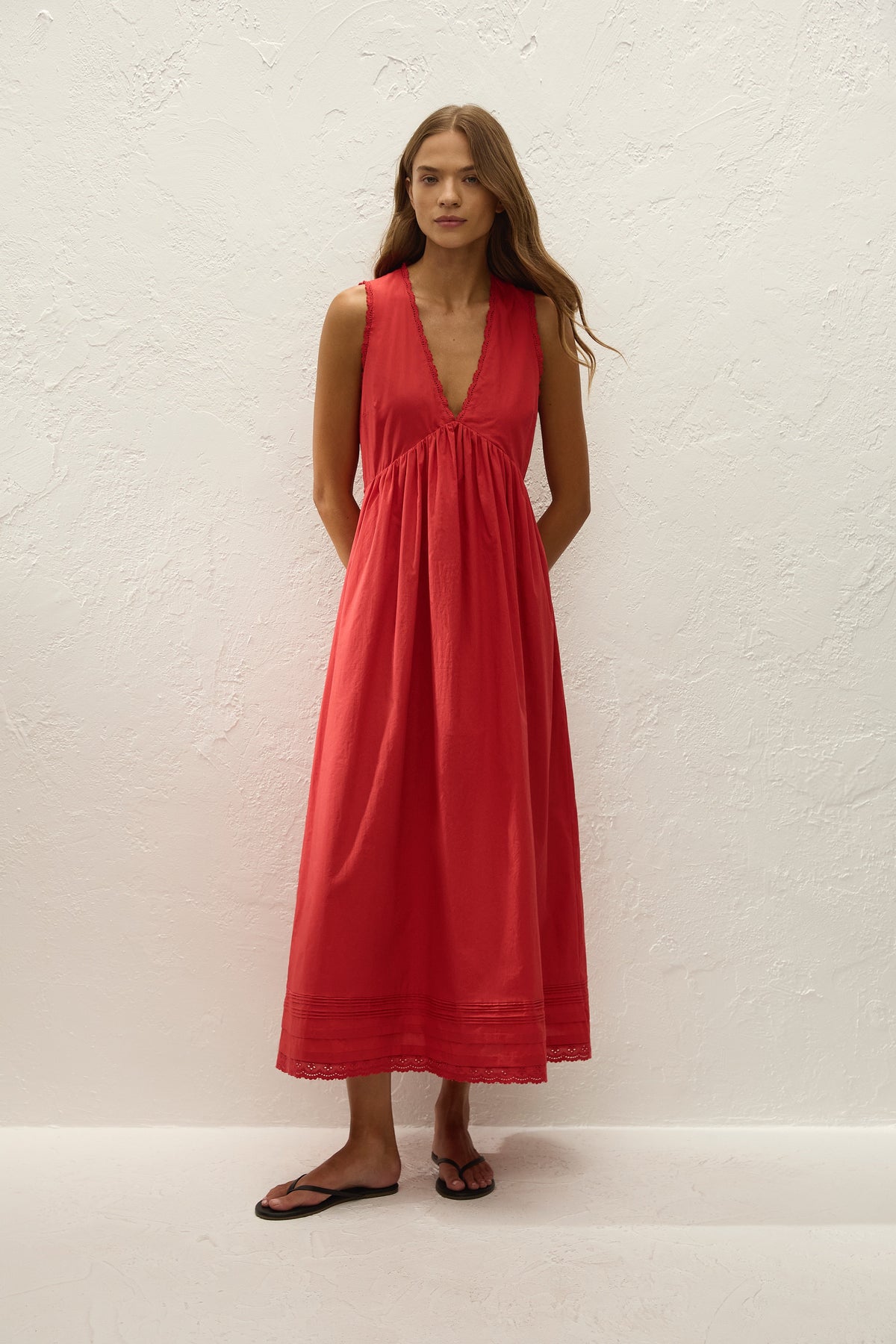Jovita Midi Dress Red