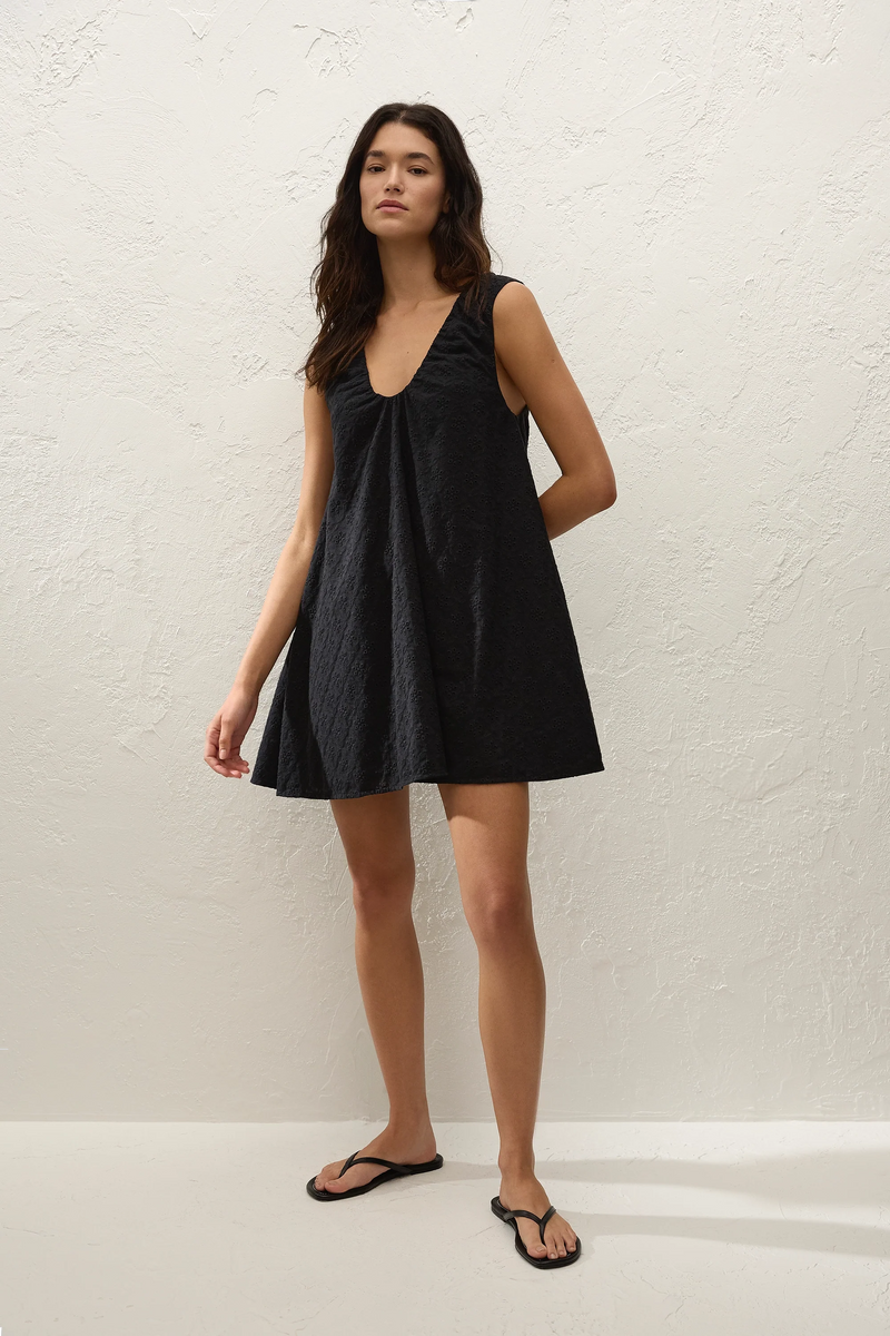Juana Mini Dress Valentina Broderie Black - Final Sale