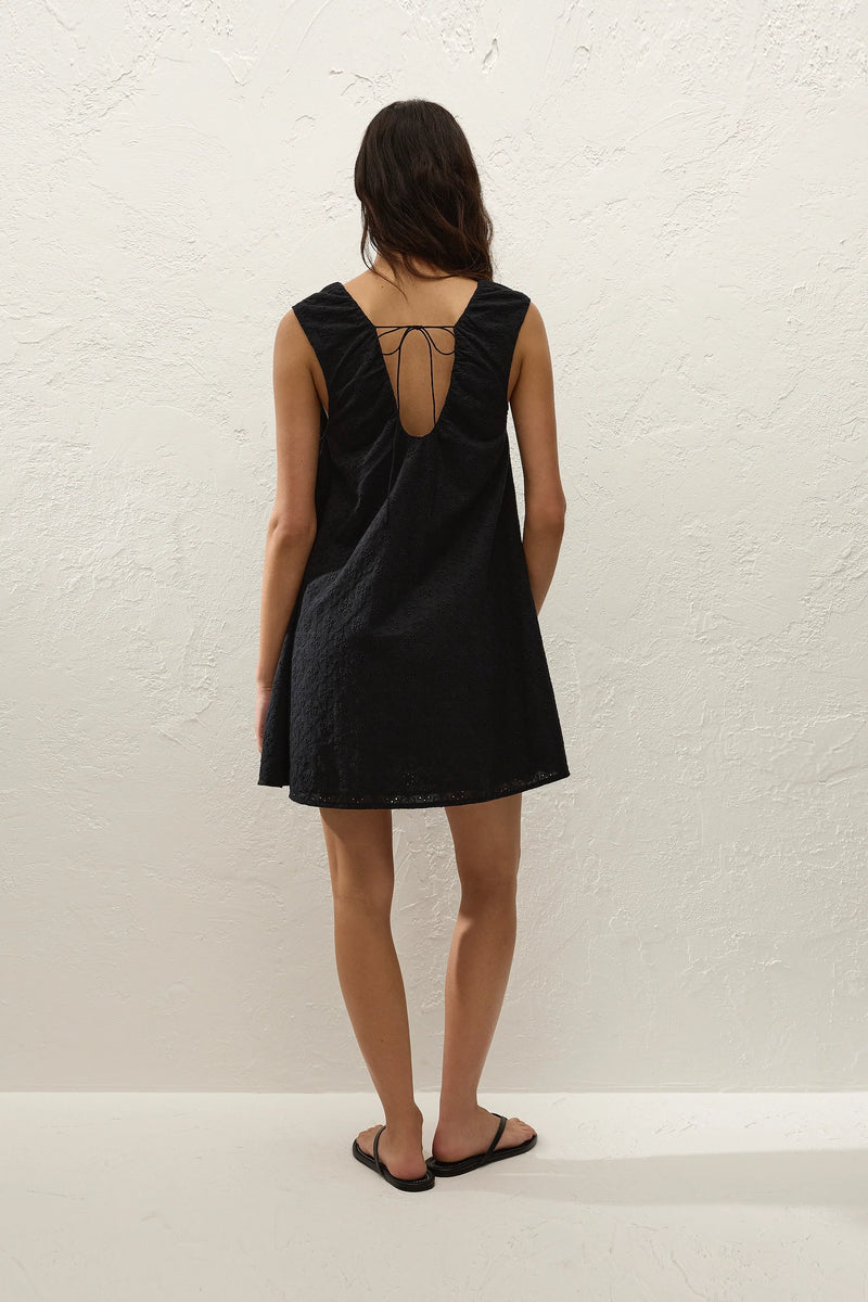 Juana Mini Dress Valentina Broderie Black - Final Sale