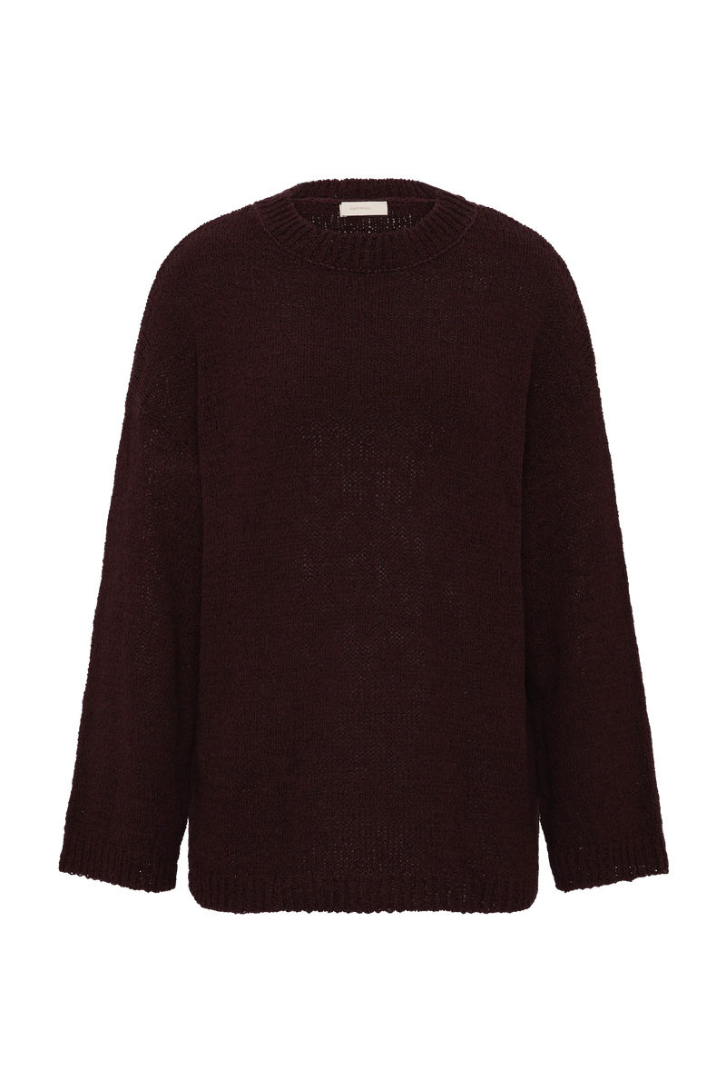 The Fisherman Knit Jumper Prune