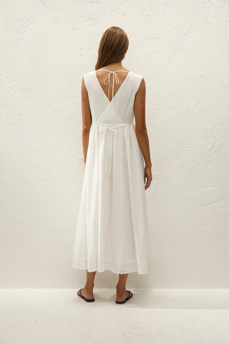 Dalila Midi Dress Fernanda Lace Antique White