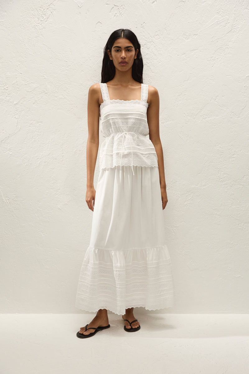 Dalila Skirt Fernanda Lace Antique White