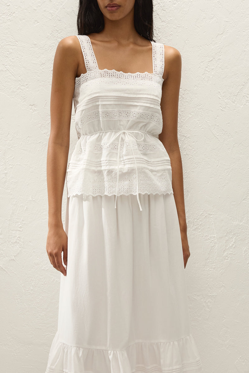Dalila Top Fernanda Lace Antique White