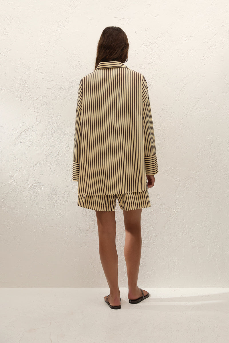 Clemente Short Carmen Stripe Sand Cedar
