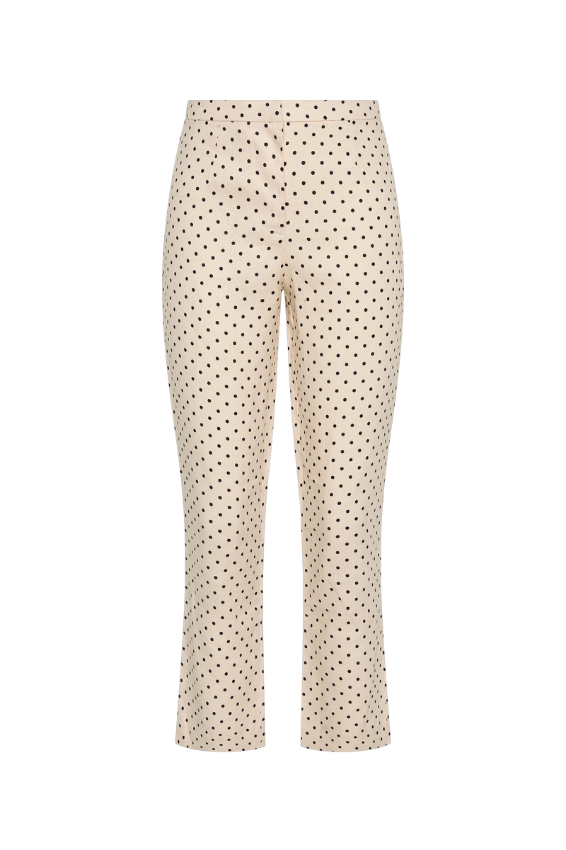 Iria Capri Pant Lola Polka Dot Cream Black
