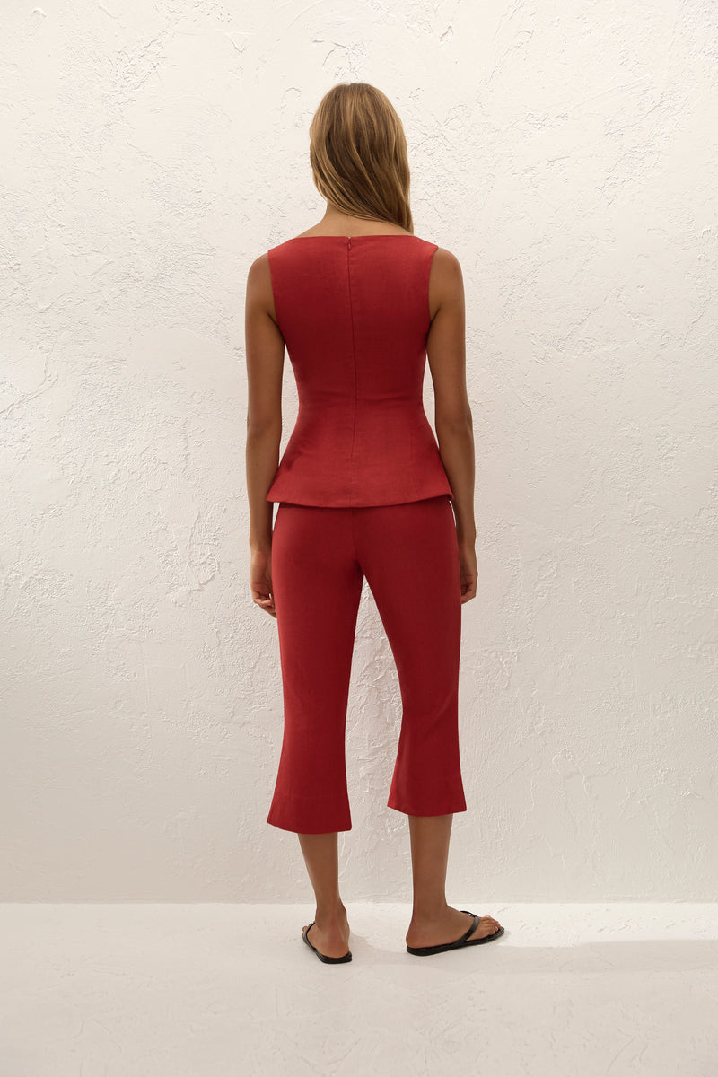 Valeria Capri Pant Chilli