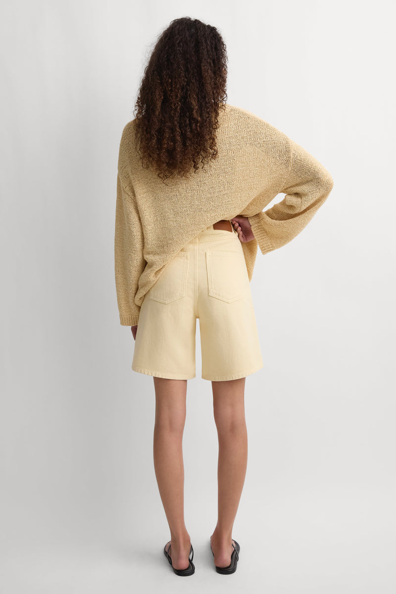 Iris Denim Short Faded Butter