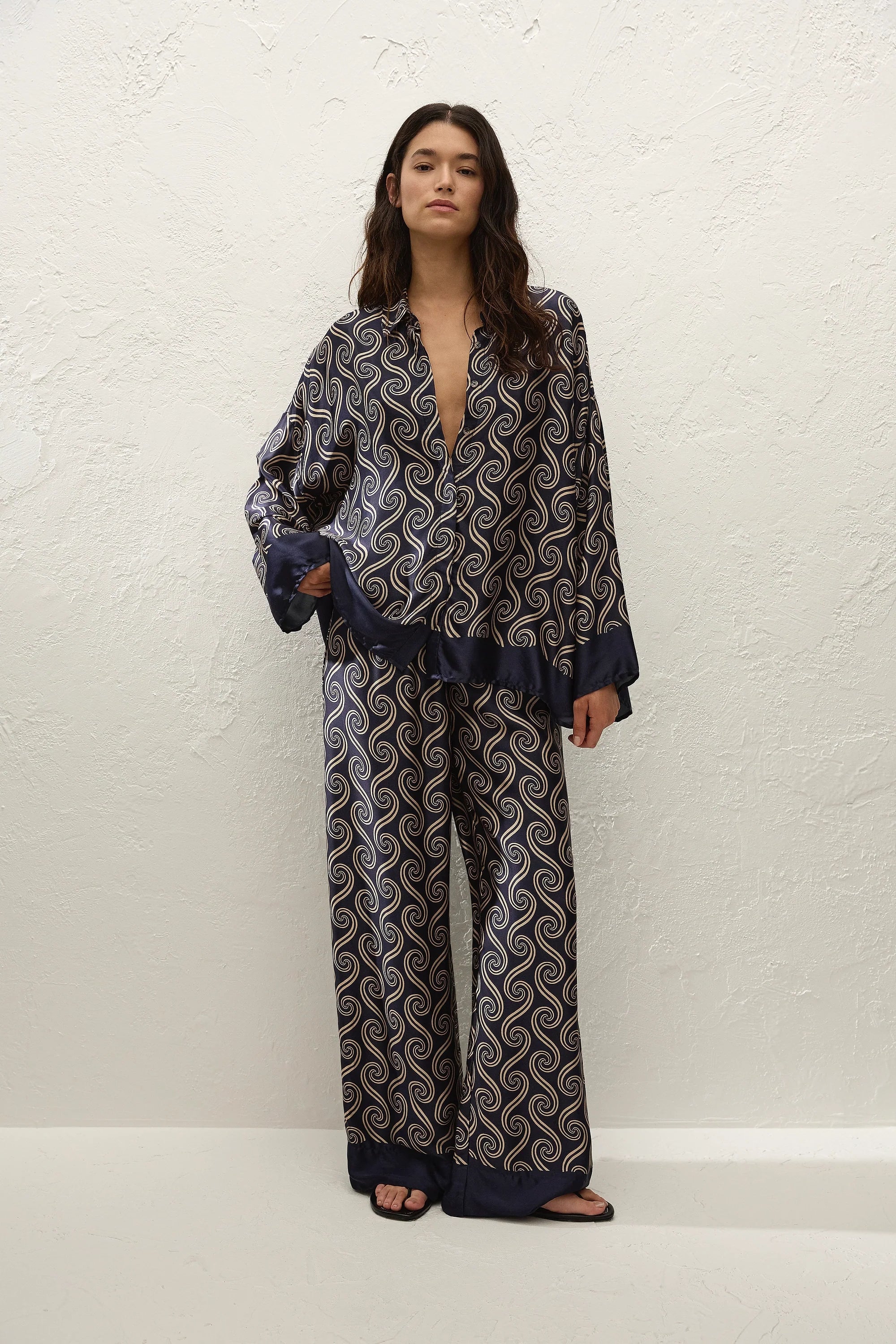 Jensen Pant Juanita Swirl Indigo - Final Sale