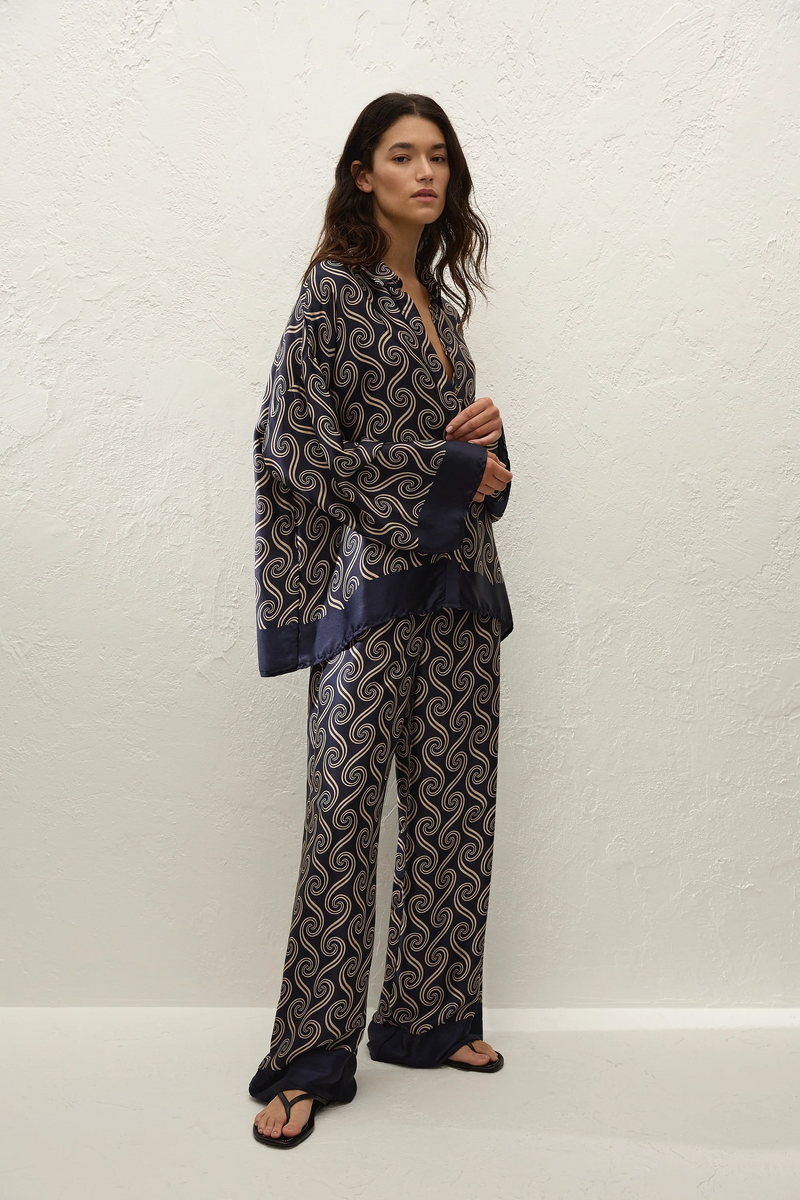 Jensen Pant Juanita Swirl Indigo - Final Sale