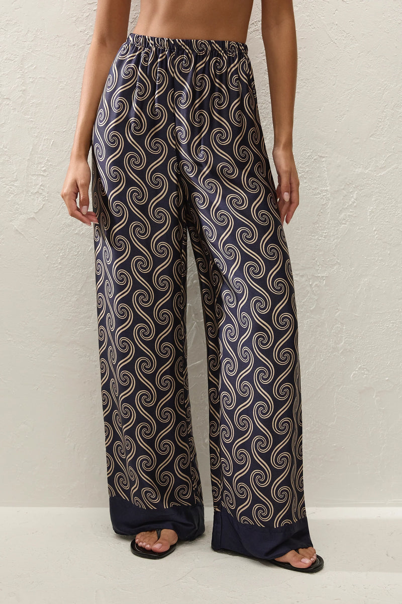 Jensen Pant Juanita Swirl Indigo - Final Sale