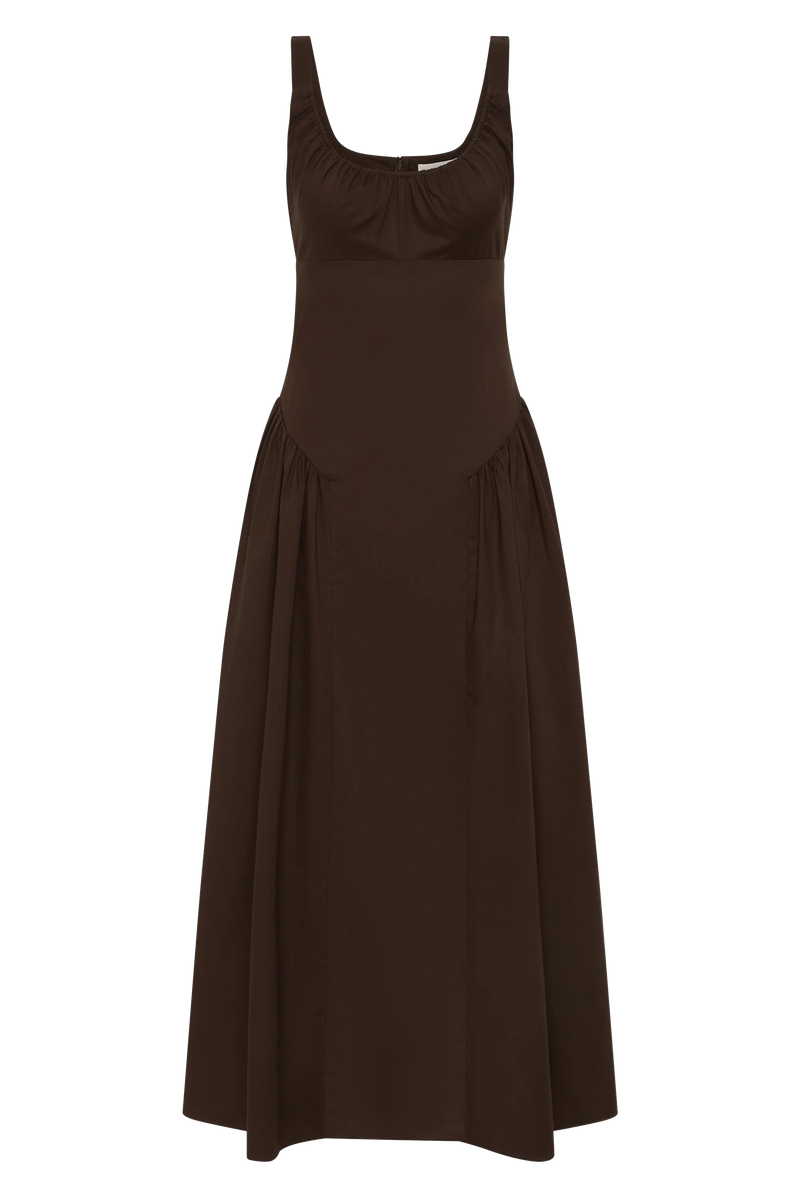 Marcella Midi Dress Espresso - Final Sale