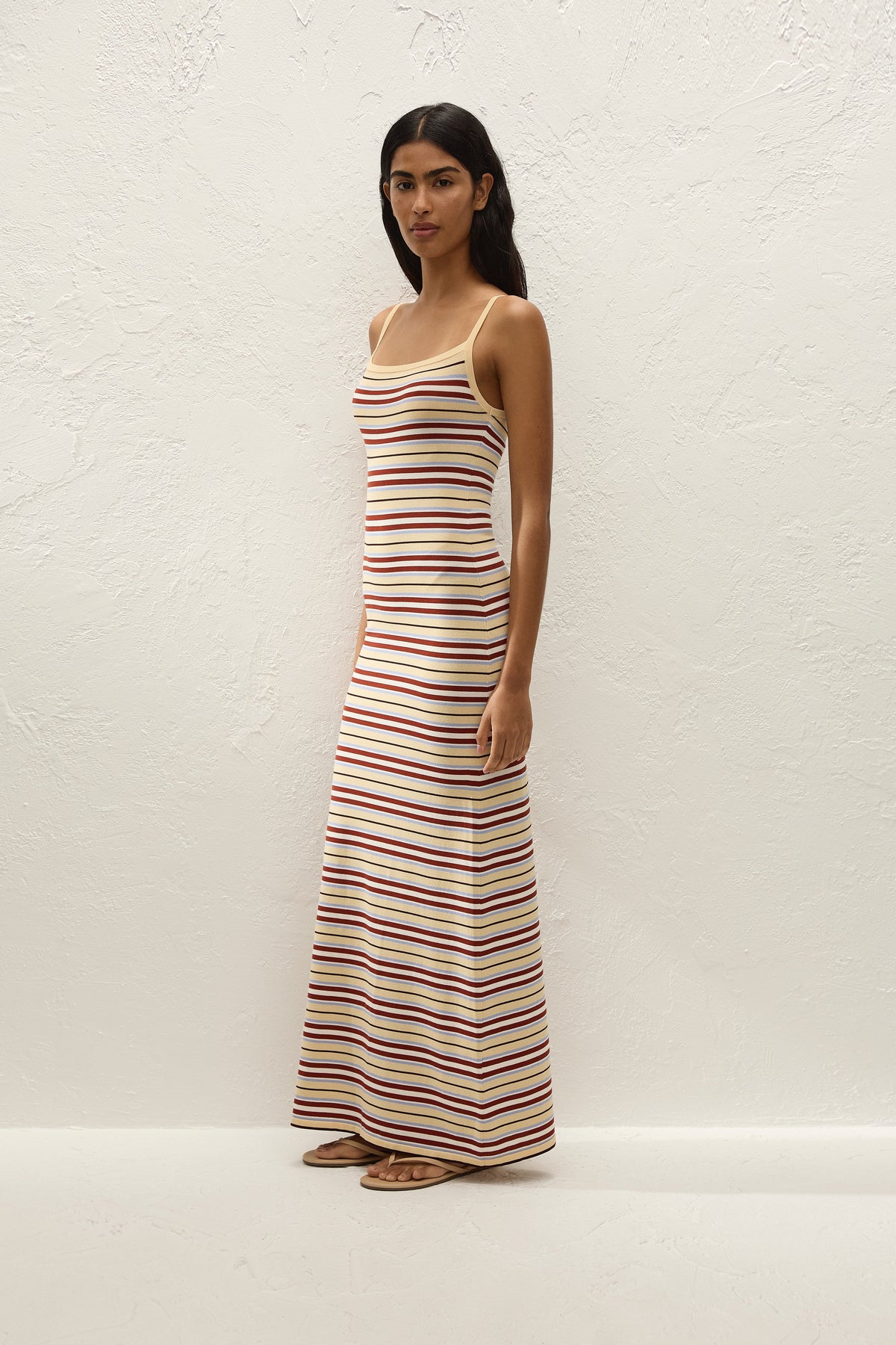Doris Midi Dress Cila Stripe Butter