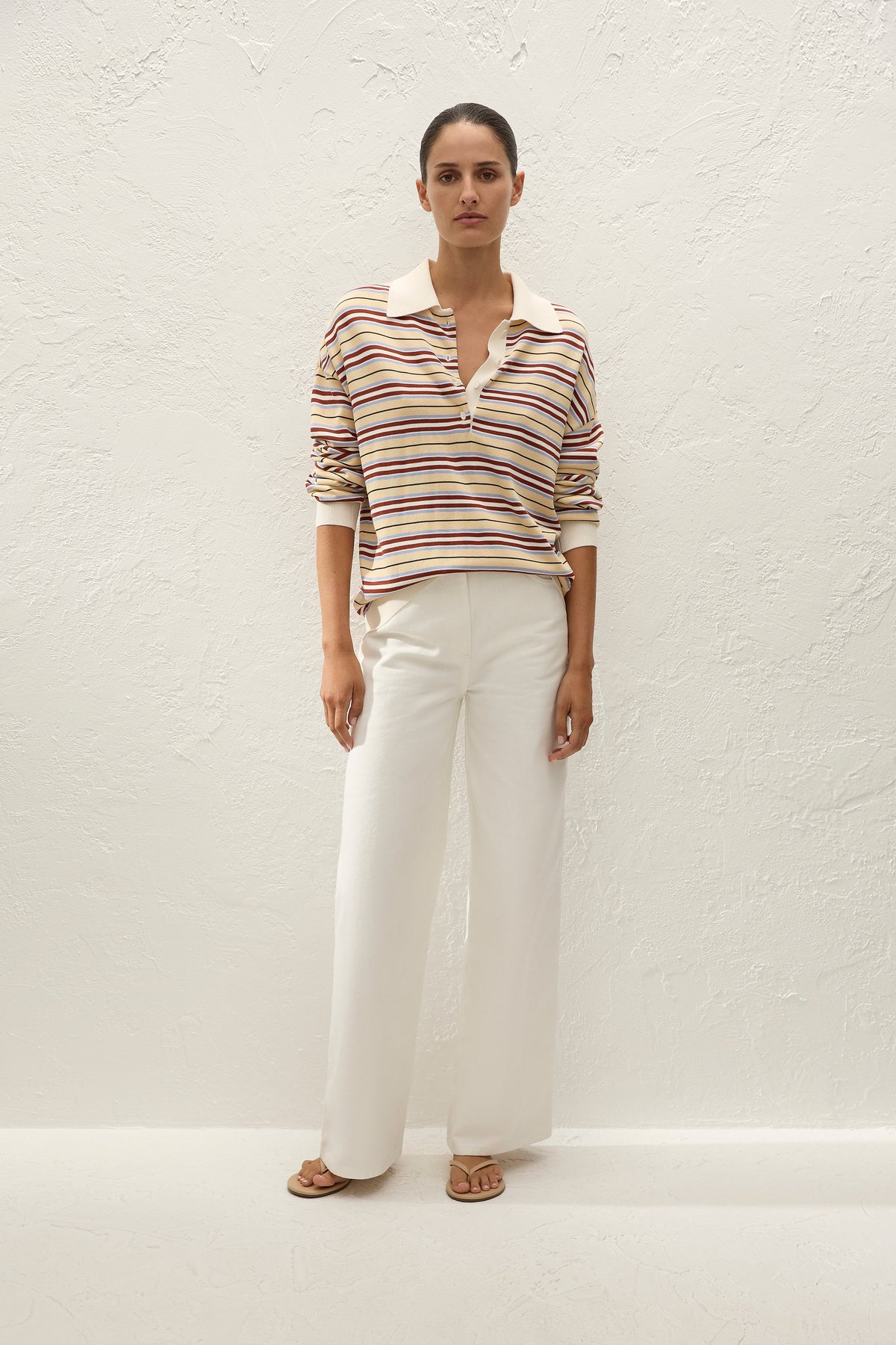 Harlow Oversized Polo Cila Stripe Butter
